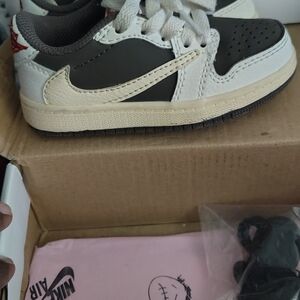 Jordan Kids Brown and Cream Sneakers